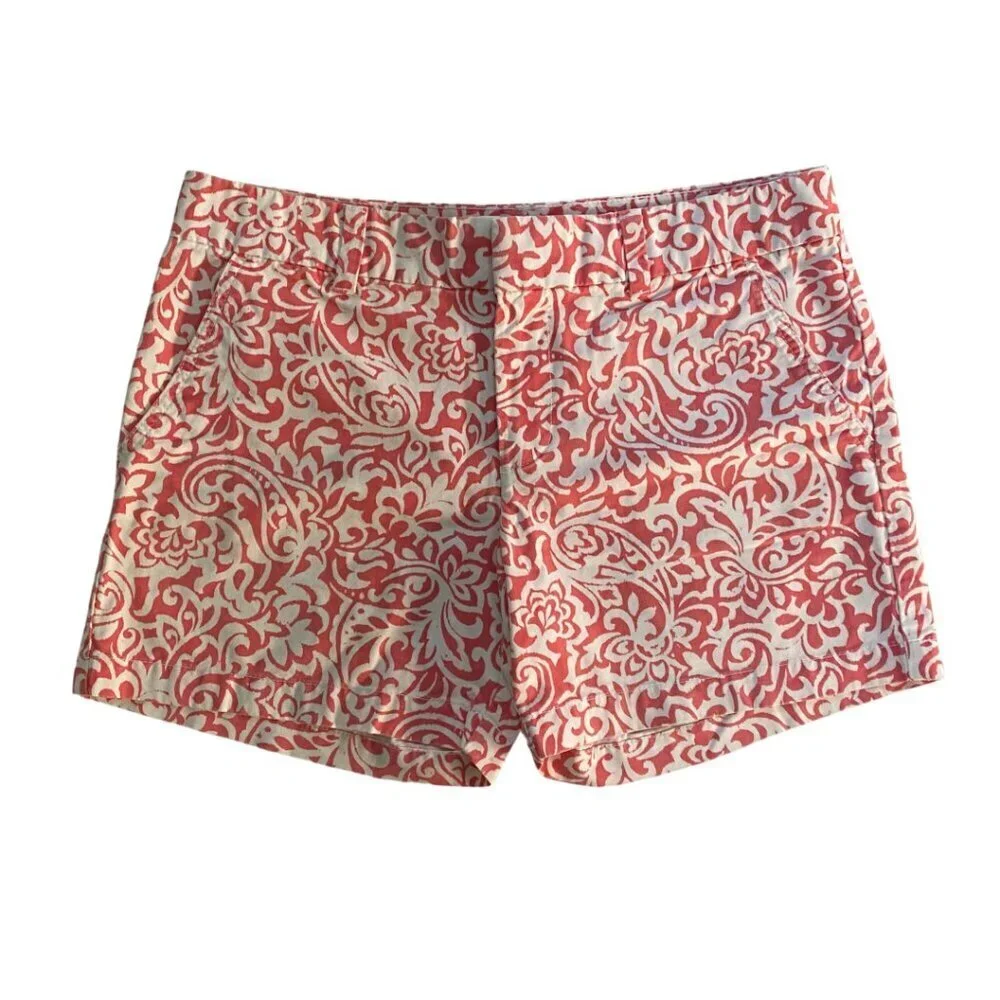 Tommy Hilfiger Women's Pink and White Floral Print Shorts, Size 6 - Picture 1 of 8